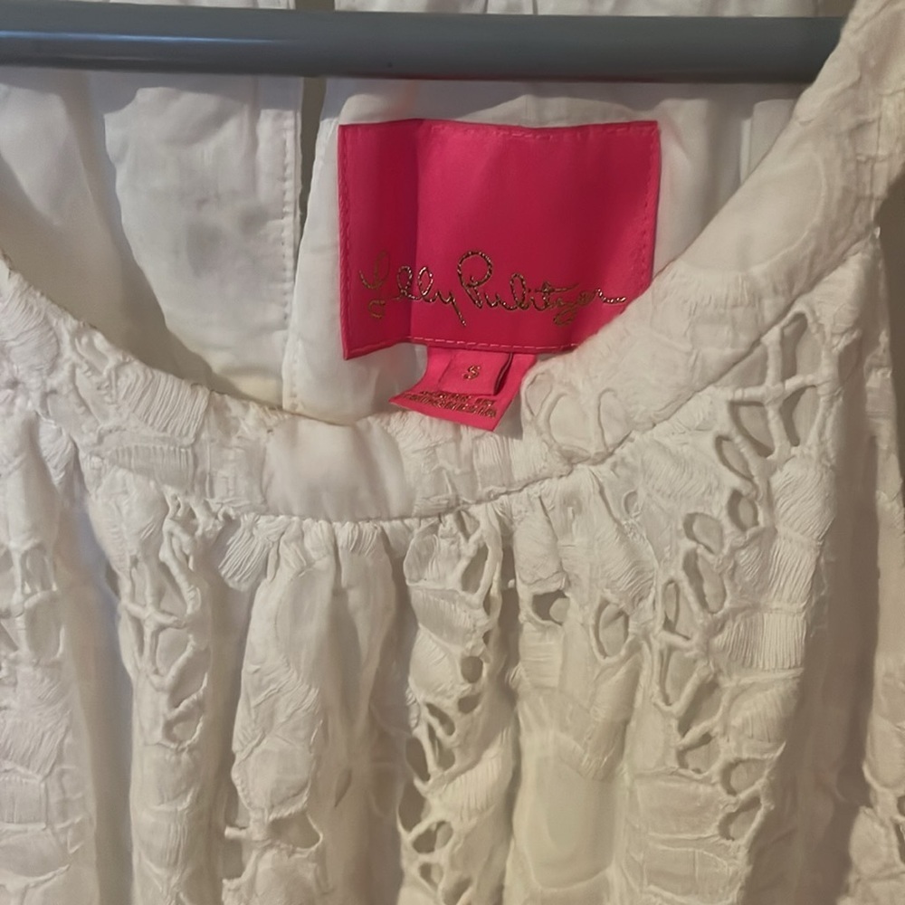 Lilly Pulitzer Alda Midi White Eyelet Dress  women’s Small - Picture 6 of 9